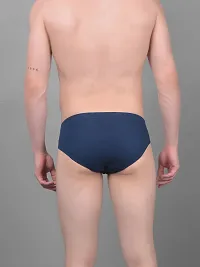 Super Combed Cotton Solid Navy Blue Briefs For Men-thumb1