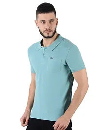 Reliable Multicoloured Cotton Solid Polos For Men Pack Of 2-thumb1