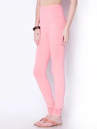 Stylish Cotton Solid Blush Color Slim fit Comfortable Churidar Leggings For Women-thumb2