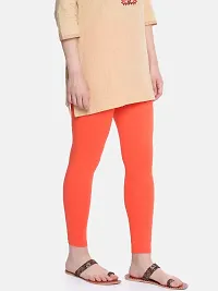 Stylish Cotton Solid Ankle Length Leggings For Women-thumb2