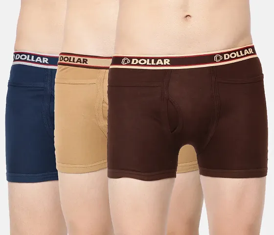 Elegant Interlock Pocket SPCD Trunks For Men- Pack Of 3