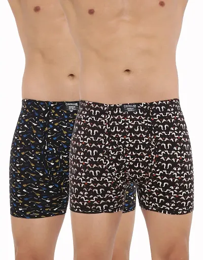 Elegant Cotton Printed Trunks Pack Of 2