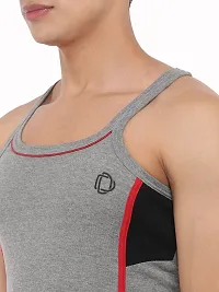 Dollar Bigboss  Men Assorted Pack of 3 BB11 Solid Gym Vest-thumb4