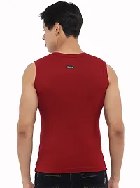 Multicoloured Cotton Gym Vest For Men-thumb3