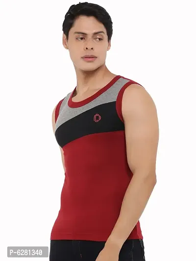 Dollar Bigboss  Men Assorted Pack of 5 BB13 Solid Gym Vest-thumb3