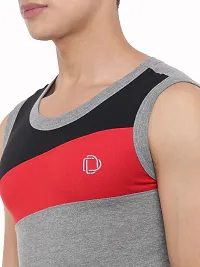 Dollar Bigboss  Men Assorted Pack of 5 BB13 Solid Gym Vest-thumb4