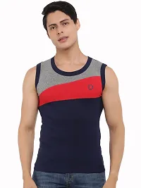 Dollar Bigboss  Men Assorted Pack of 5 BB13 Solid Gym Vest-thumb1