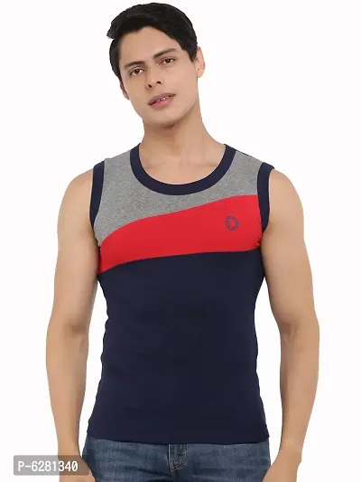 Dollar Bigboss  Men Assorted Pack of 5 BB13 Solid Gym Vest-thumb2