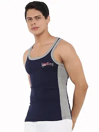 Dollar Bigboss  Men Assorted Pack of 2 BB16 Solid Gym Vest-thumb2