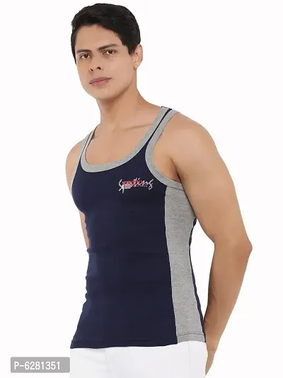 Dollar Bigboss  Men Assorted Pack of 3 BB16 Solid Gym Vest-thumb3