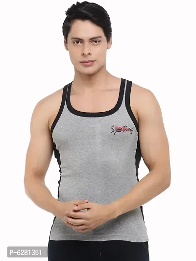 Dollar Bigboss  Men Assorted Pack of 3 BB16 Solid Gym Vest-thumb2