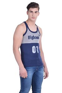 Dollar Bigboss  Men Assorted Pack of 2 BB17 Solid Gym Vest-thumb2