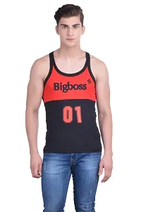 Dollar Bigboss  Men Assorted Pack of 2 BB17 Solid Gym Vest-thumb1