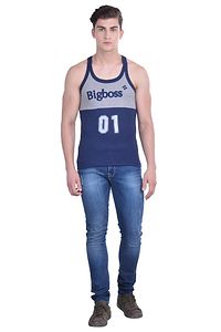 Dollar Bigboss  Men Assorted Pack of 2 BB17 Solid Gym Vest-thumb4