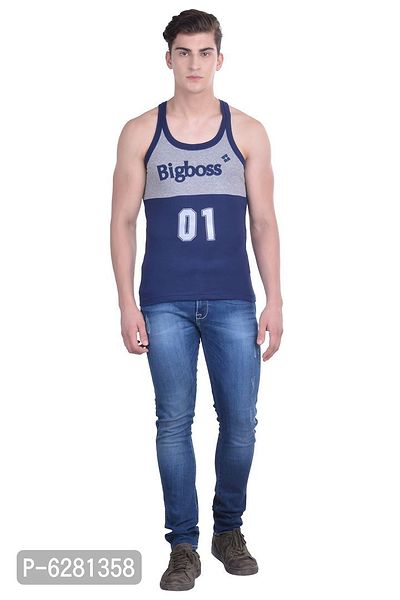 Dollar Bigboss  Men Assorted Pack of 5 BB17 Solid Gym Vest-thumb5
