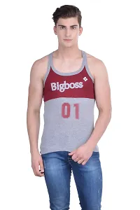 Dollar Bigboss  Men Assorted Pack of 5 BB17 Solid Gym Vest-thumb1