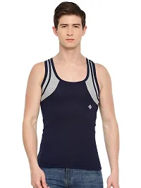 Dollar Bigboss  Men Assorted Pack of 3 BB18 Solid Gym Vest-thumb1