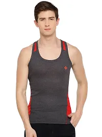 Dollar Bigboss  Men Assorted Pack of 3 BB21 Solid Gym Vest-thumb1