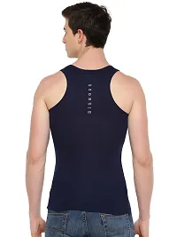 Dollar Bigboss  Men Assorted Pack of 3 BB21 Solid Gym Vest-thumb3