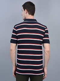 Reliable Multicoloured Cotton Striped Polos For Men Pack Of 2-thumb2