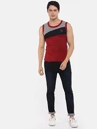 Stylish Cotton Colourblocked Vests For Men- Pack Of 2-thumb2