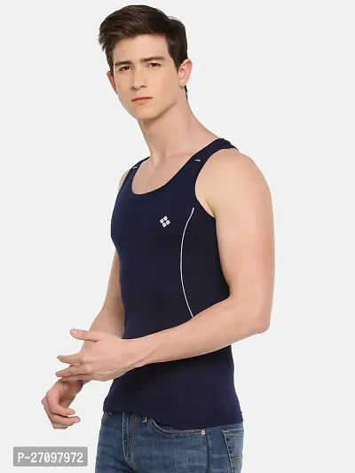 Stylish Assorted Solid Combed Cotton Racerback Styled Gym Vest-thumb2