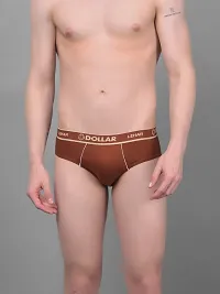 Super Combed Cotton Solid Brown Briefs For Men-thumb4