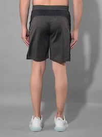 Stylish Grey Polyester Solid Sports Shorts For Men-thumb2