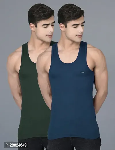 Stylish Cotton Solid Vests For Men- Pack Of 2