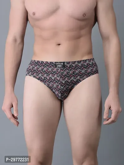 Stylish Multicoloured Cotton Blend Printed Brief For Men-thumb0