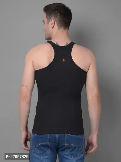 Stylish Assorted Solid Combed Cotton Racerback Styled Gym Vest-thumb3