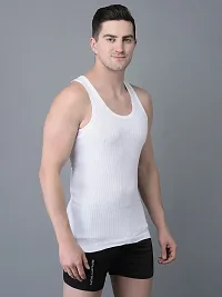 Stylish Solid Combed Cotton Vest-thumb1