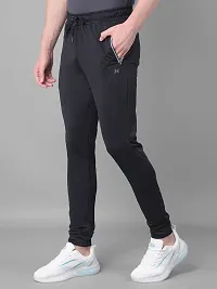 Stylish Black Polyester Solid Regular Fit Sports Track Pant For Men-thumb1