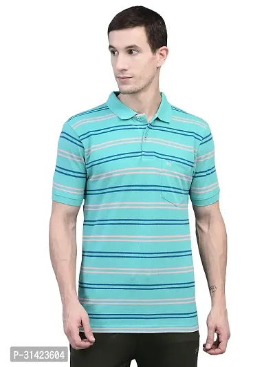 Reliable Multicoloured Cotton Striped Polos For Men-thumb0