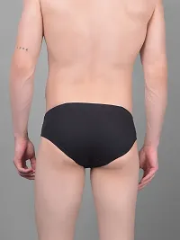 Super Combed Cotton Solid Black Briefs For Men-thumb1