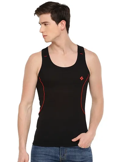 Stylish Solid Combed Racerback Styled Gym Vest