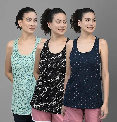 Elegant Racer Back Top For Women- Pack Of 3