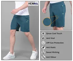 Stylish Green Polyester Solid Sports Shorts For Men-thumb4