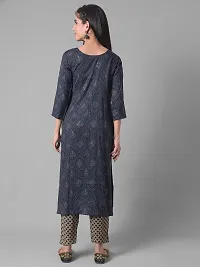 Beautiful A-Line Blue Self Pattern Cotton Blend Kurta Bottom Set For Women-thumb2