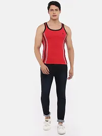 Stylish Solid Combed Cotton Racerback Styled Gym Vest Pack Of 3-thumb3