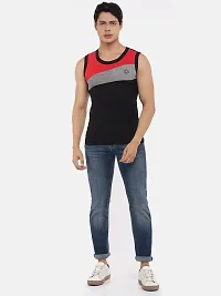 Stylish Cotton Colourblocked Vests For Men- Pack Of 2-thumb2