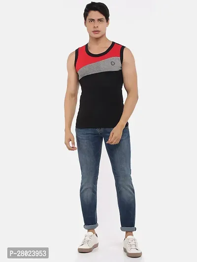 Stylish Cotton Colourblocked Vests For Men- Pack Of 2-thumb3