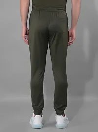 Stylish Olive Polyester Solid Regular Fit Sports Track Pant For Men-thumb2