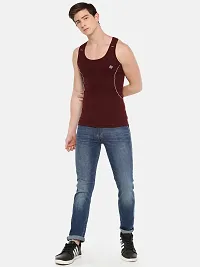 Stylish Assorted Solid Combed Cotton Racerback Styled Gym Vest-thumb4