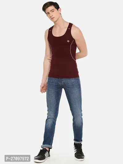 Stylish Assorted Solid Combed Cotton Racerback Styled Gym Vest-thumb5