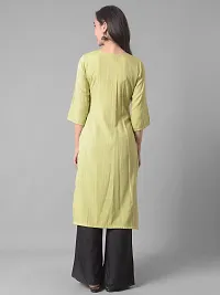 Stylish Green Rayon Self Pattern Stitched Kurta For Women-thumb2