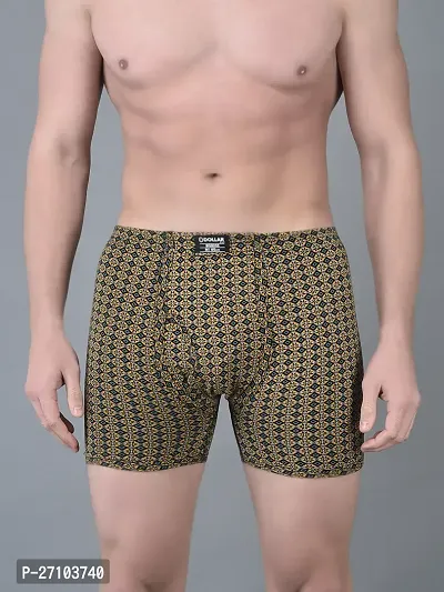 Stylish Beige Cotton Blend Printed Trunks For Men-thumb0