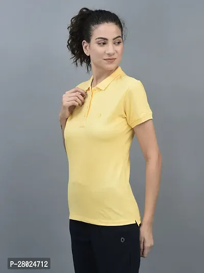 Elegant Cotton Solid Polo Neck T-Shirts For Women-Pack Of 5-thumb2