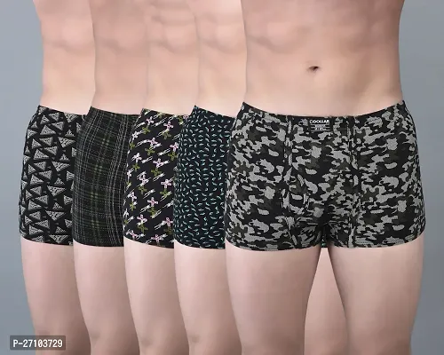 Stylish Cotton Blend Printed Trunks For Men Pack Of 5