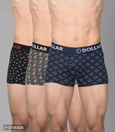 Stylish Cotton Blend Printed Trunks For Men Pack Of 3